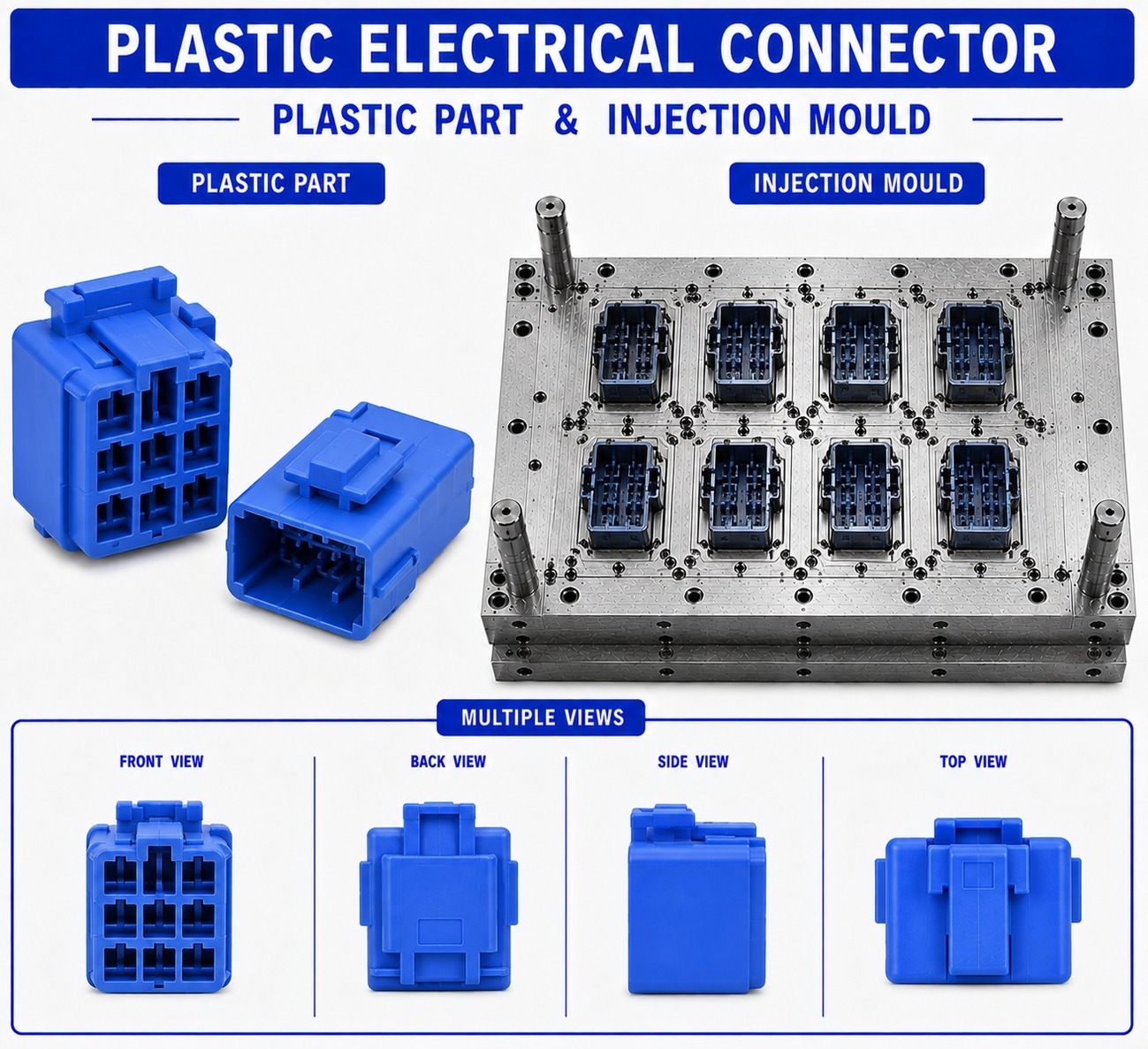 Plastic Electrical Connector Mould and Moulding Service